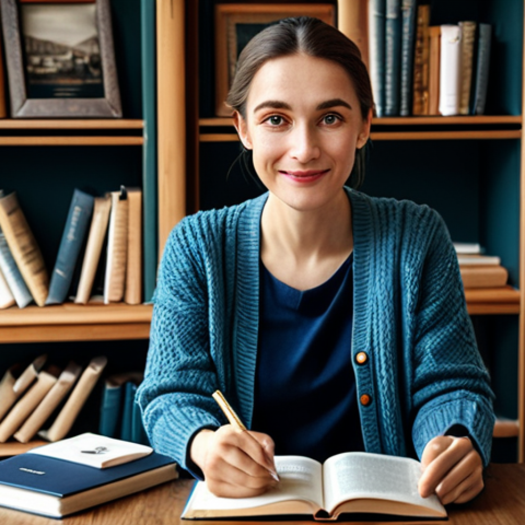 비아프라 주요 언어 - French Language Enthusiast**

"A woman in a cozy café, surrounded by French books and learning mater...